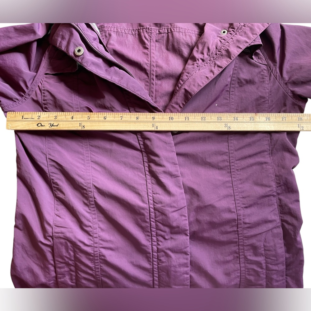 EDDIE BAUER Purple Hooded  Drawstring Waist Lightweight Rain Jacket Coat - Small - Picture 10 of 16